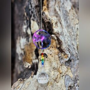 Purple Dragonfly Crystal Suncatcher